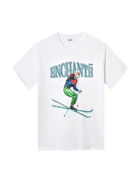 New without Tags! ENCHANTE White Vintage Skier Tee Size S